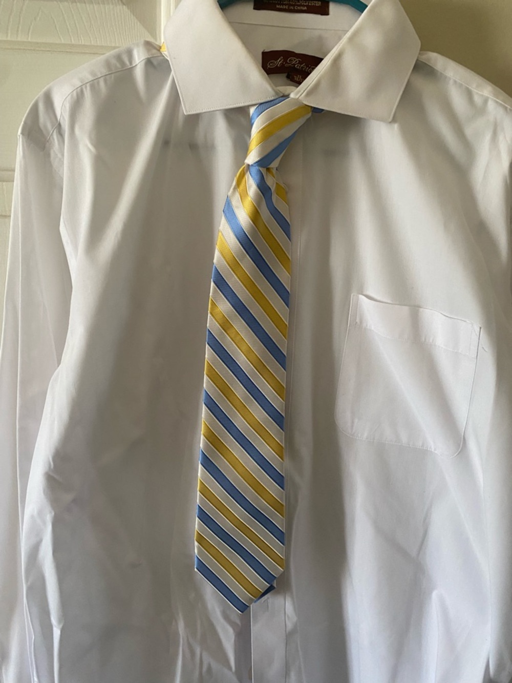 Nautica Yellow and Blue Diagonal Stripe Men's Tie